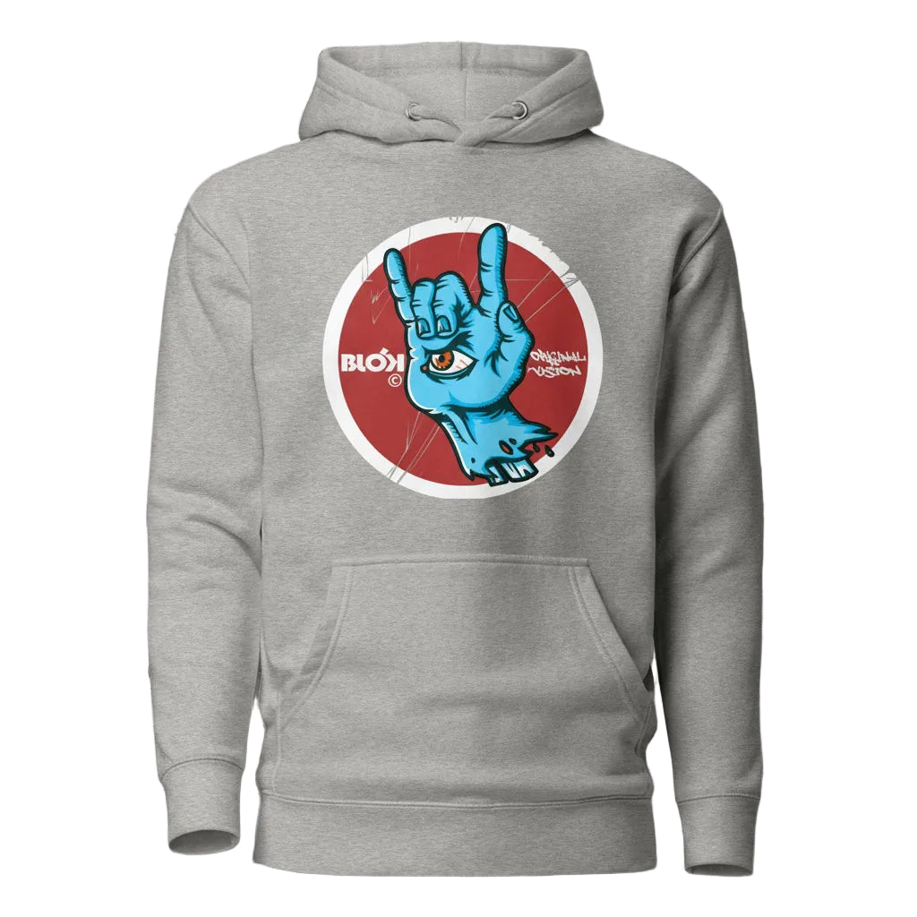Blok Vision - Front Print in Red & Blue - Men's Graphic Hoodie