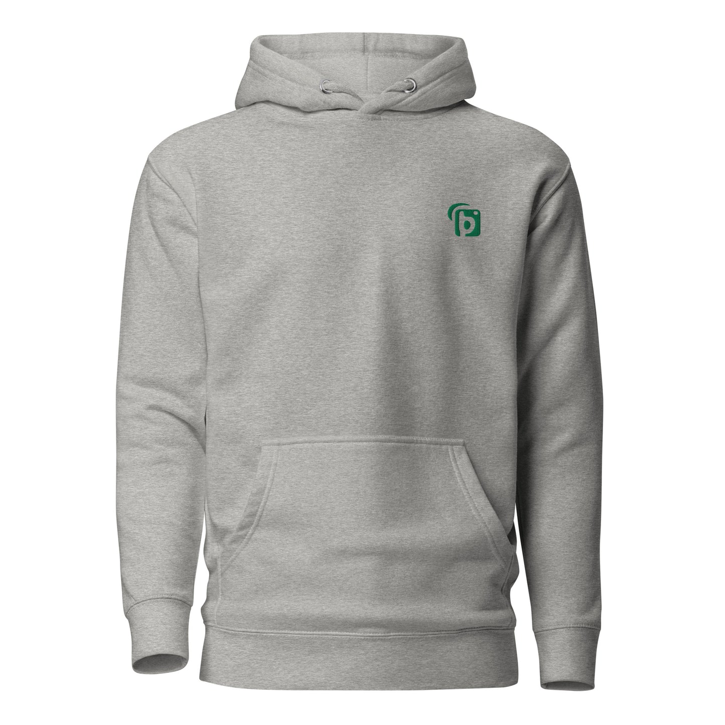 Original Logo - in Green Embroidery - Men's Hoodie