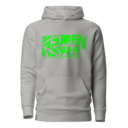 Fish Bone - Front Print - in Green - Men's Hoodie