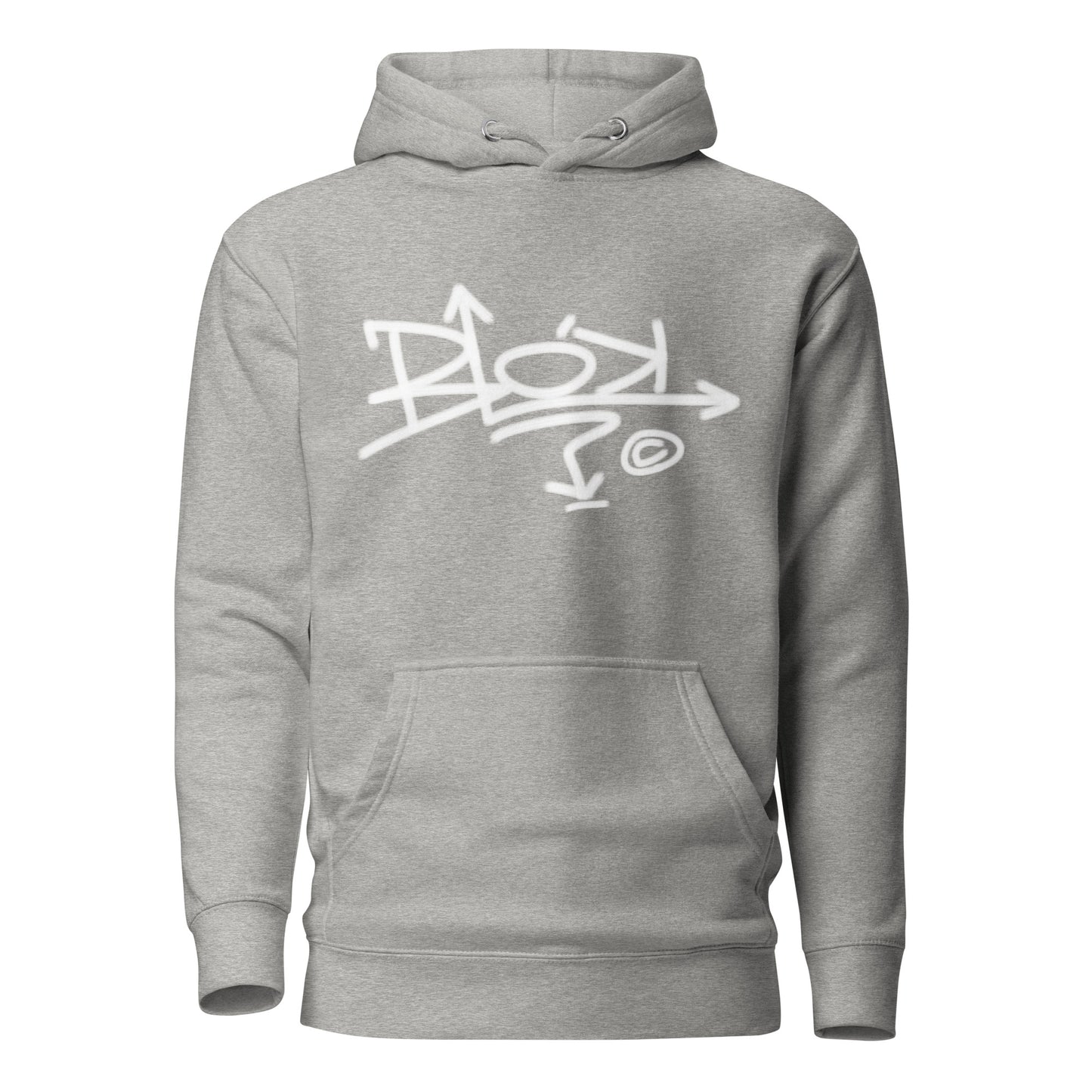 Blok Graffiti - White Print - Front and Back - Men's Hoodie