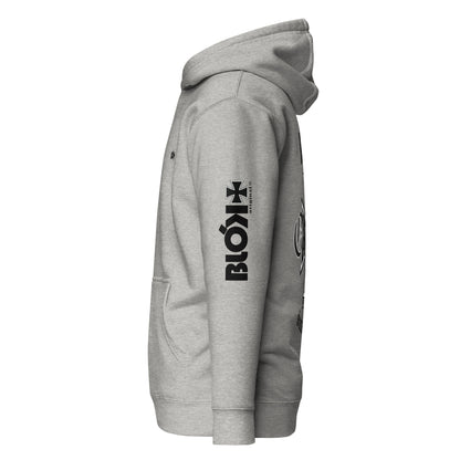 BLOK Old School Iron Cross - Black Front, Back & Arm Print Women's Hoodie