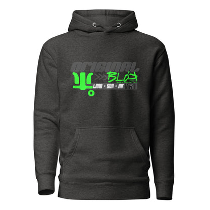 Land Sea Air - Grey & Green print - Women's Hoodie