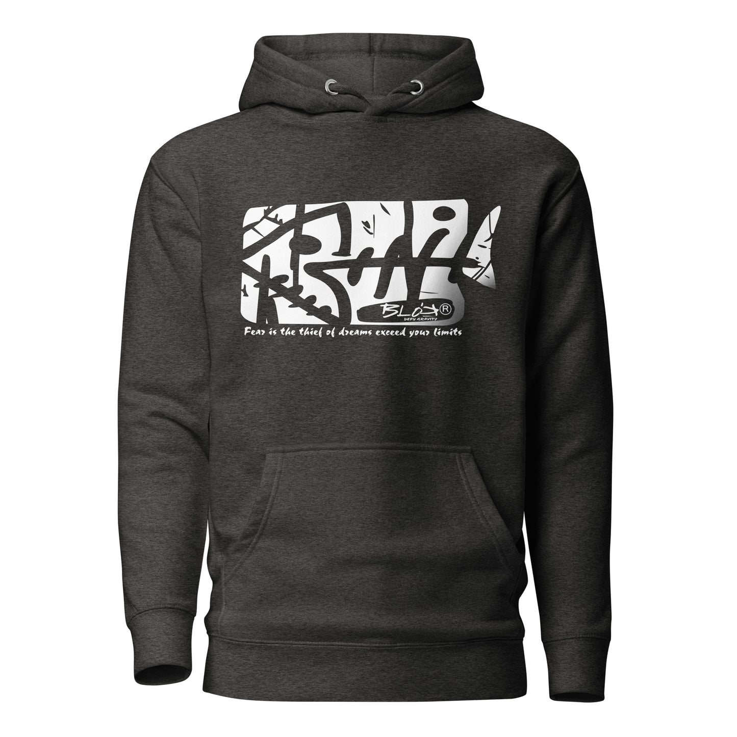 Fish Bone - Front Print - in White - Women's Hoodie