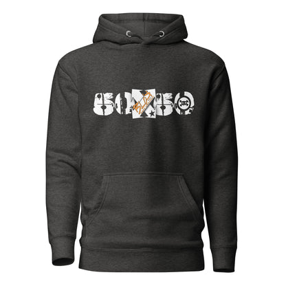 50/50 - Front Print in White & Orange - Women's Hoodie