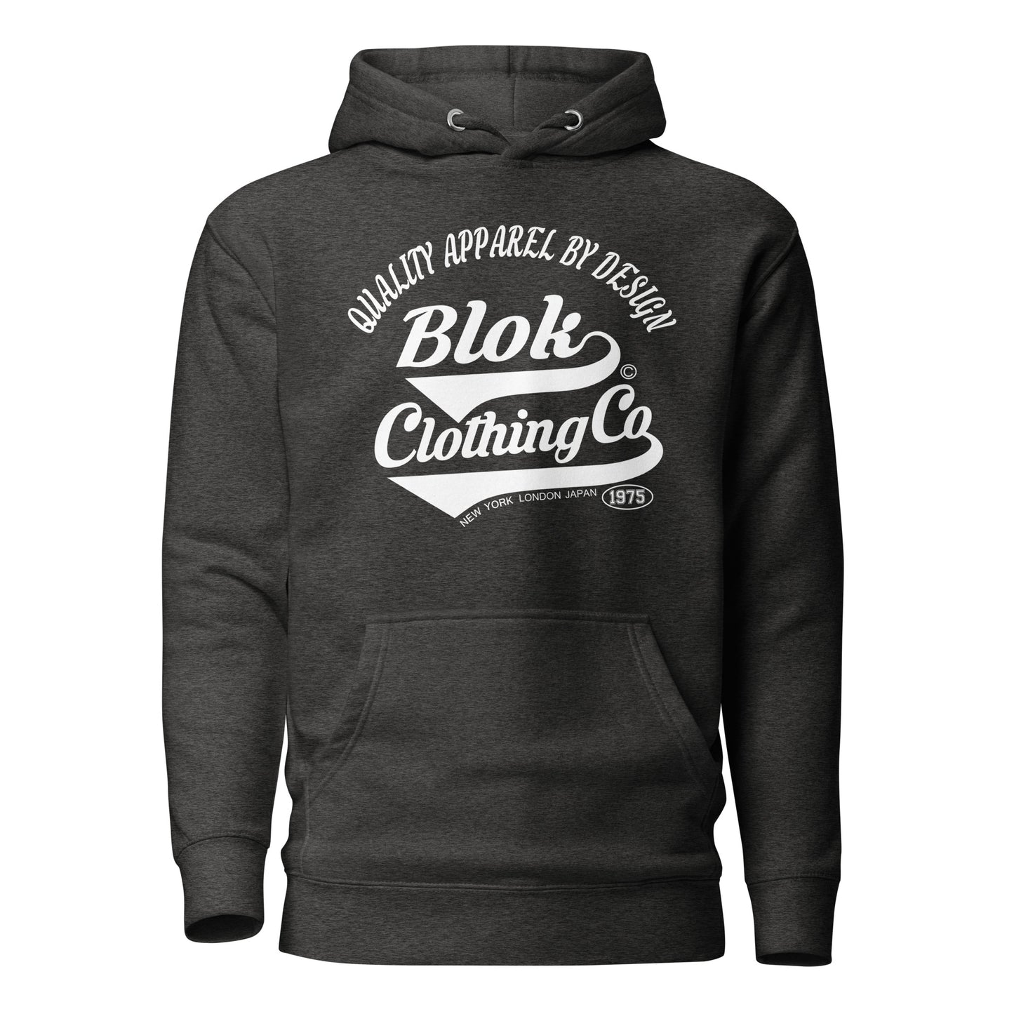 BLOK Quality Apparel By Design - White Front Graphic Print Women's Hoodie