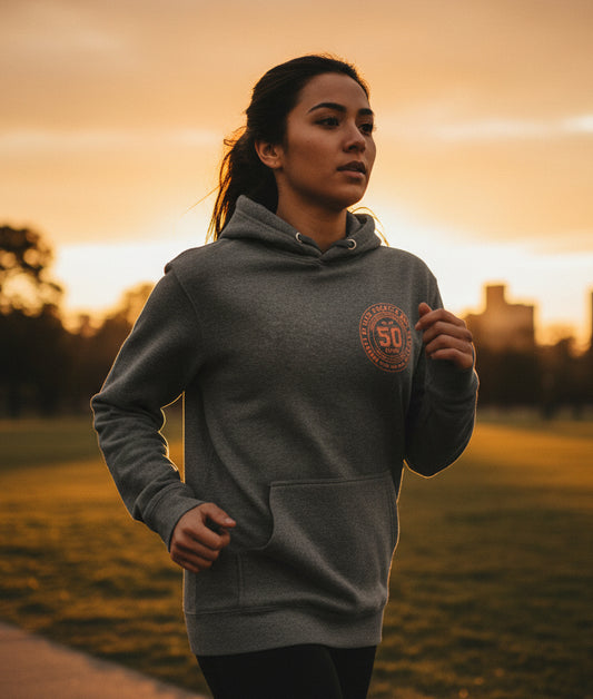 50 State Athletic Dept. - Front & Back Print in Orange - Women's Hoodie