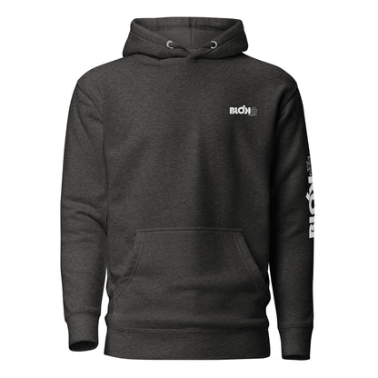 Old School Iron Cross - Front, Back & Arm Print in White - Women's Hoodie