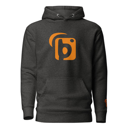 Original Logo - Orange Front Print with Embroidered Arm - Women's Hoodie