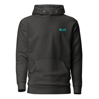 Fish Bone - Back & Front Print in Turquoise - Women's Hoodie