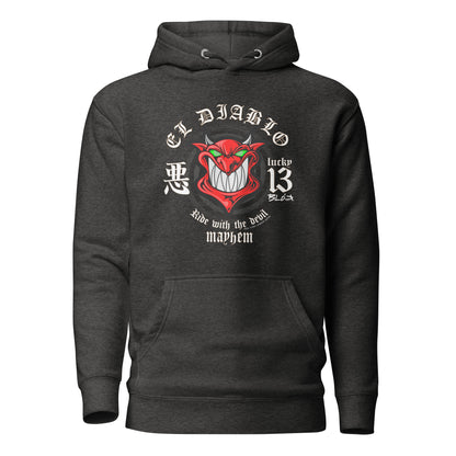 El Diablo - Front Print in Red & White - Men's Hoodie