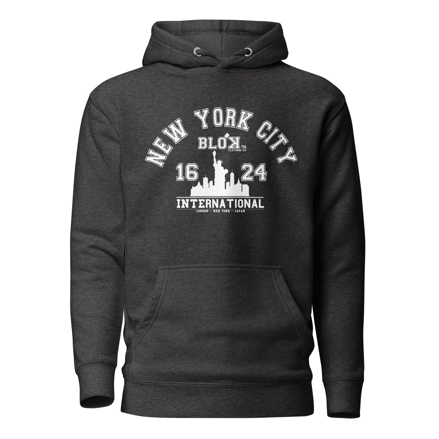 N.Y.C International - with White Print - Men's Hoodie