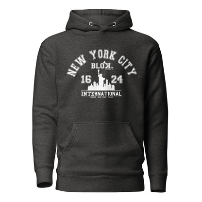 N.Y.C International - with White Print - Men's Hoodie