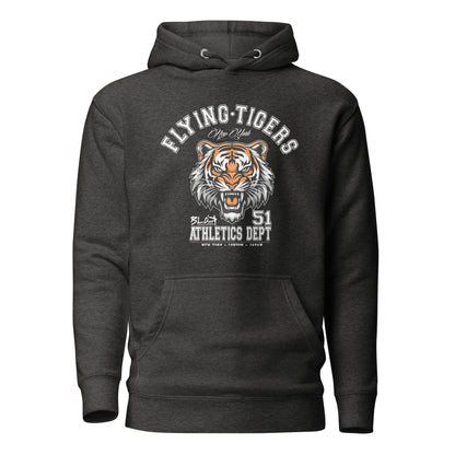 Flying Tigers - Front Print in White - Men's Hoodie
