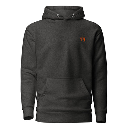 Original Logo - in Orange Embroidery - Men's Hoodie