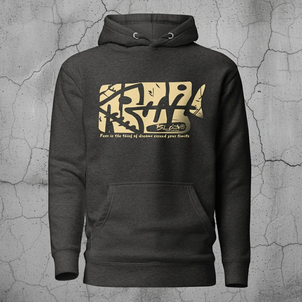 Fish Bone - Front Print - in Sand - Men's Hoodie
