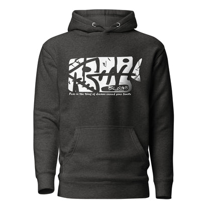 Fish Bone - Front Print - in White - Men's Hoodie