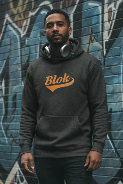 Blok Classic Logo - in Gold Print - Men's Graphic Hoodie