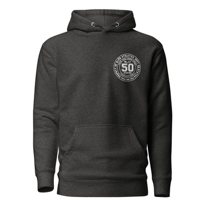50 State Athletic Dept. - Front & Back Print in White - Men's Hoodie