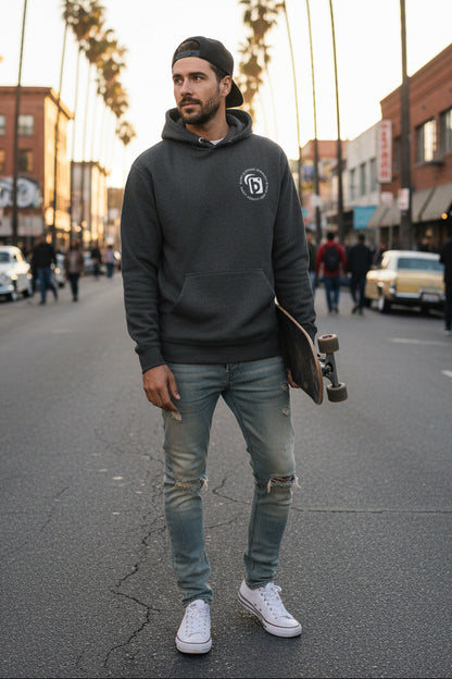 NY LDN JPN - Front & Back Print in White - Men's Graphic Hoodie