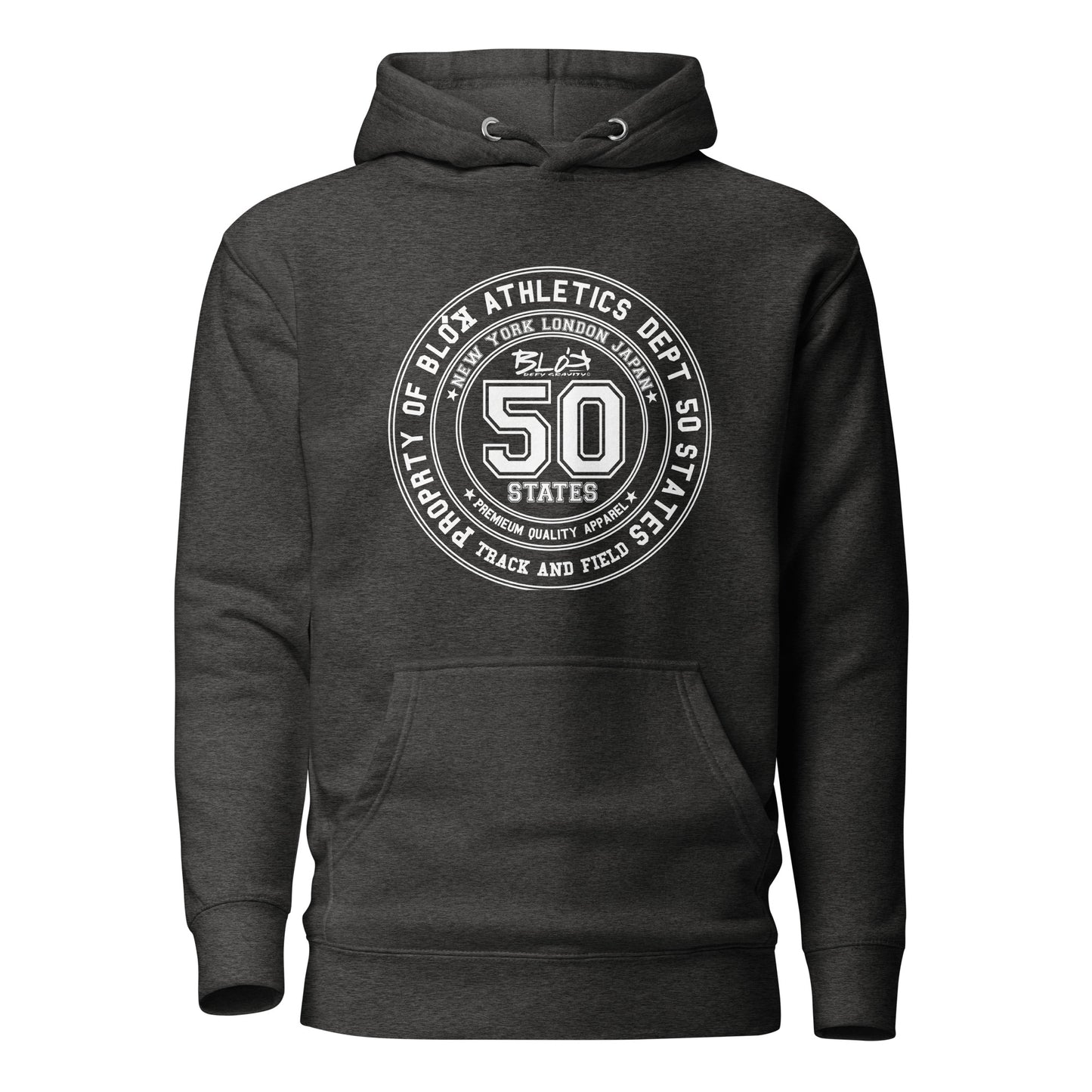 50 State Athletic Dept. - with White Print - Men's Hoodie