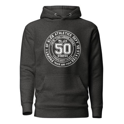 50 State Athletic Dept. - with White Print - Men's Hoodie