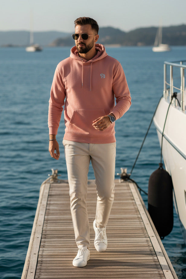 Blok Original Logo - in White Embroidery - Men's Blok Logo Hoodie