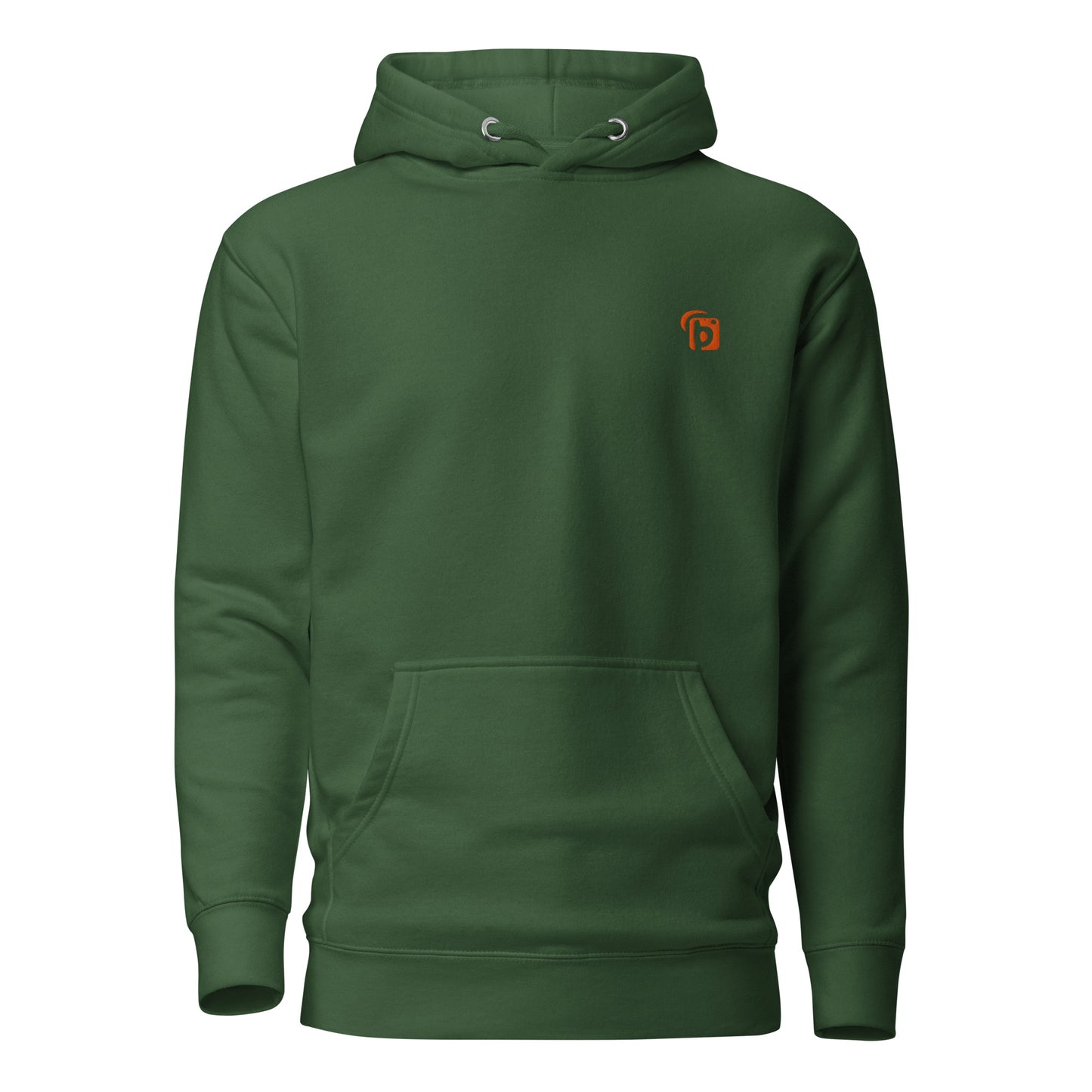 Blok Original Logo - in Orange Embroidery - Men's Blok Logo Hoodie