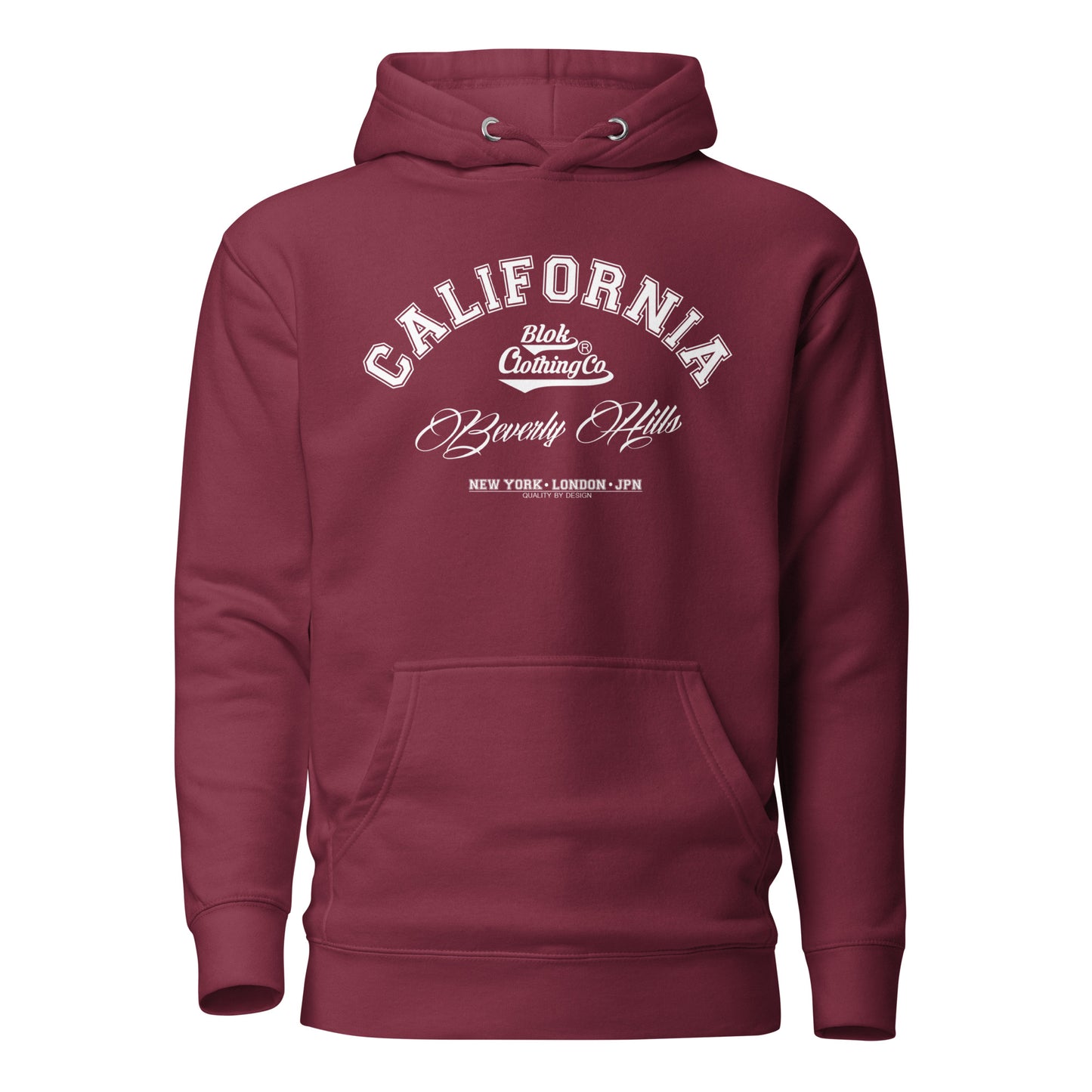 California Beverly Hills - Front Print in White - Women's Hoodies