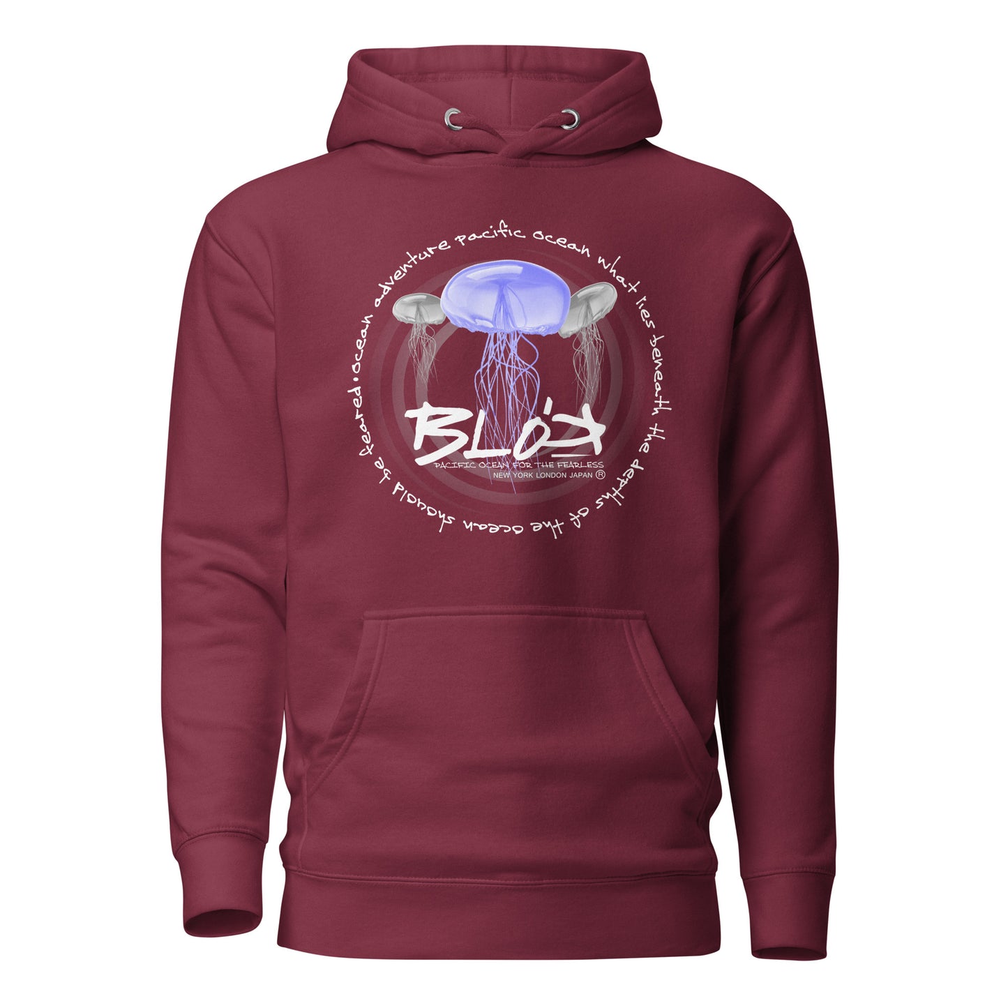 Jellyfish - Front Print with White Logo - Women's Hoodie