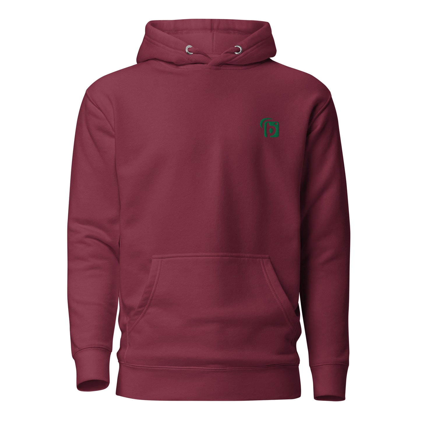 Original Logo - in Green Embroidery - Women's Hoodie