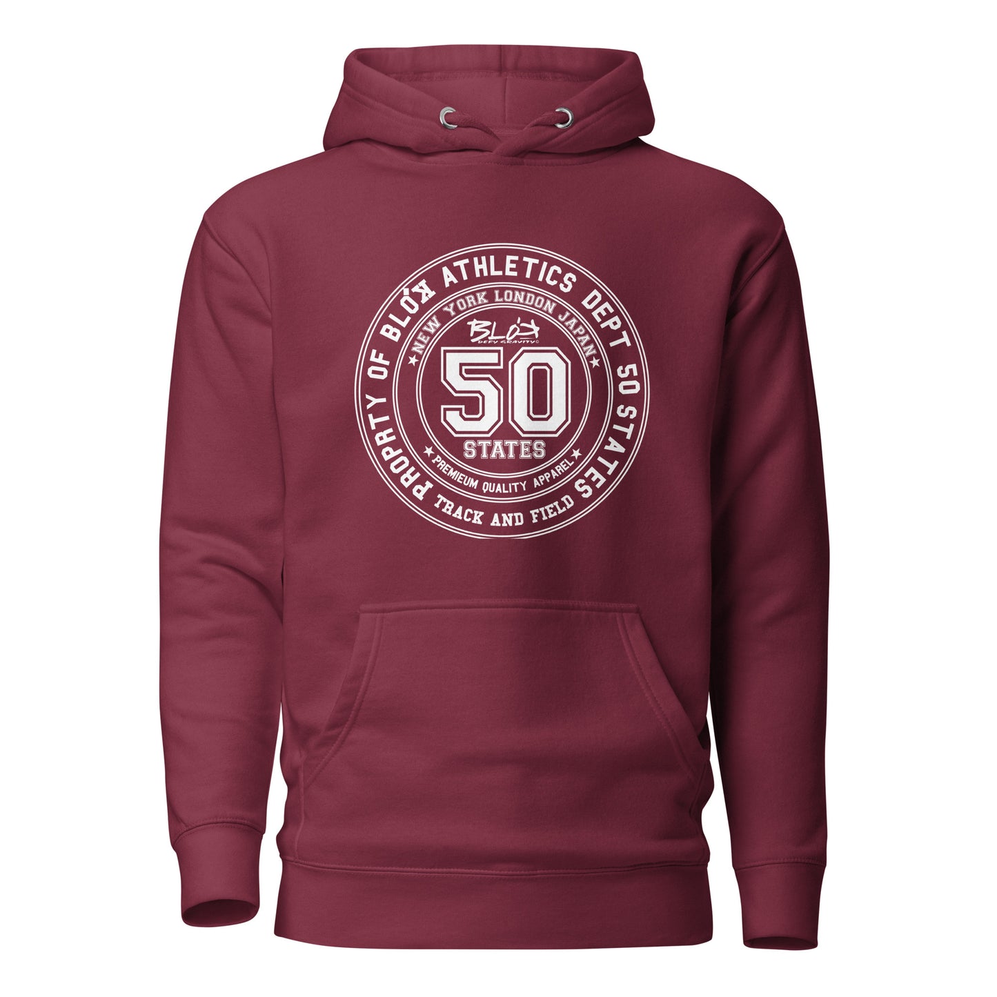 50 State Athletic Dept. - with White Print - Women's Hoodie