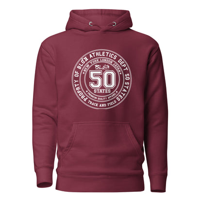 50 State Athletic Dept. - with White Print - Women's Hoodie