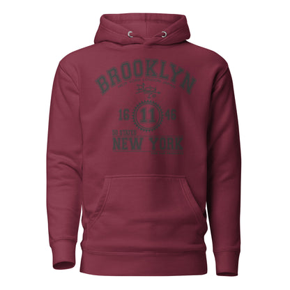 Brooklyn New York - Front Print in Black - Women's Hoodie