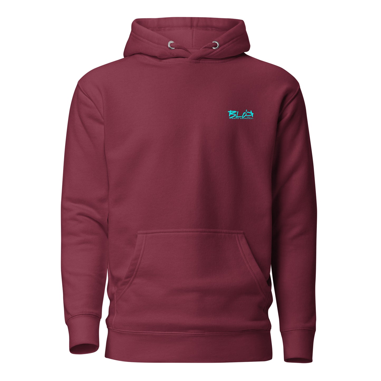 Fish Bone - Back & Front Print in Turquoise - Women's Hoodie