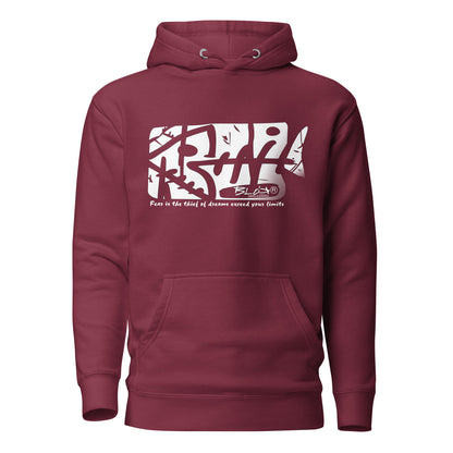 Fish Bone - Front Print - in White - Men's Hoodie