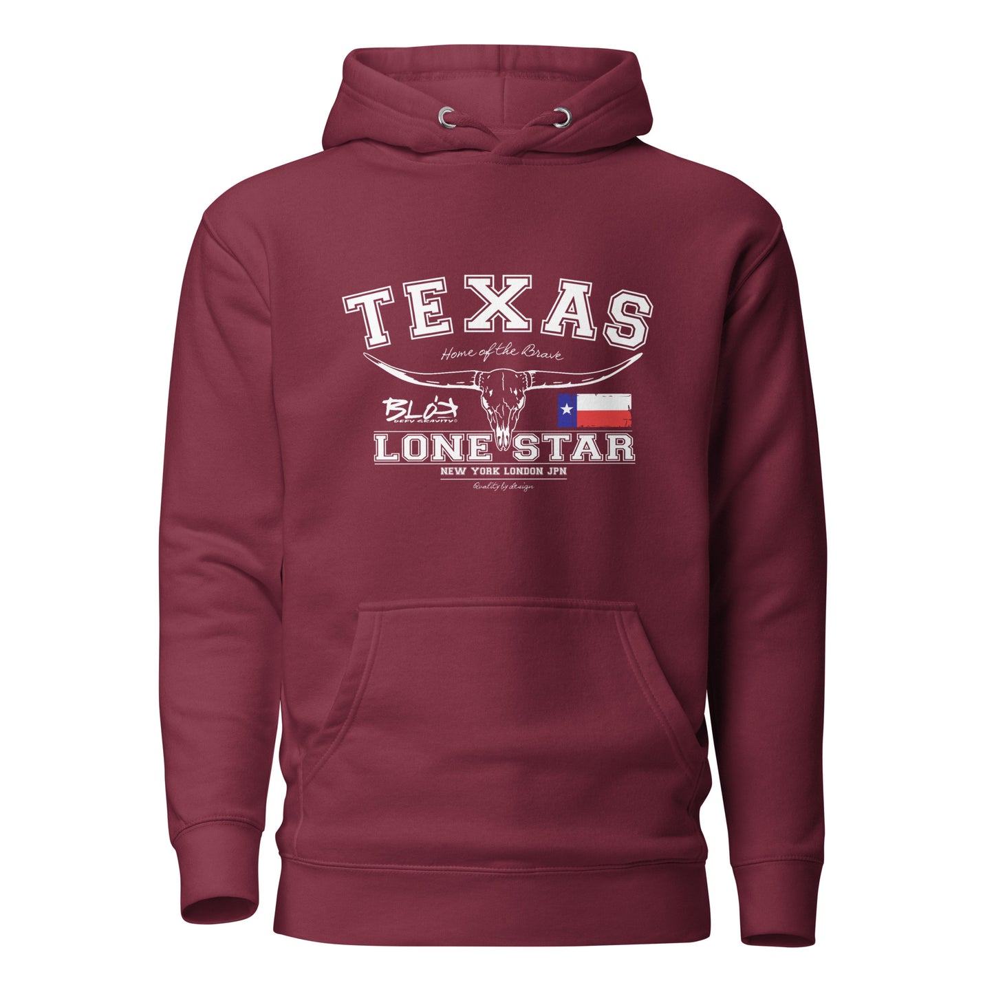 Texas - 50 States - with White Print - Men's Hoodie