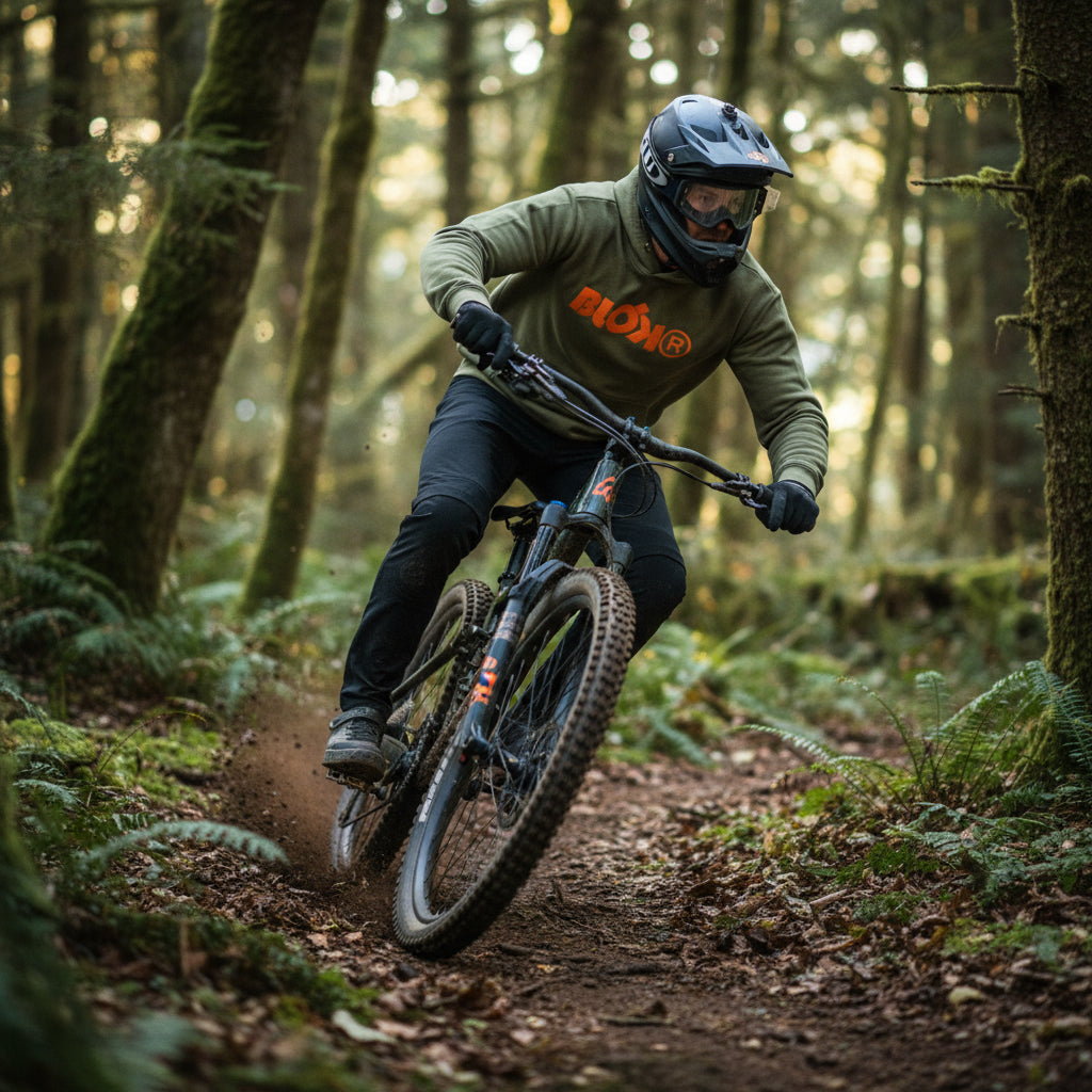 Blok R - Front & Back Print - in Orange - Men's Hoodie