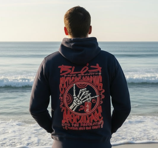 Apocalypse - Front & Back Print in Red - Men's Hoodies