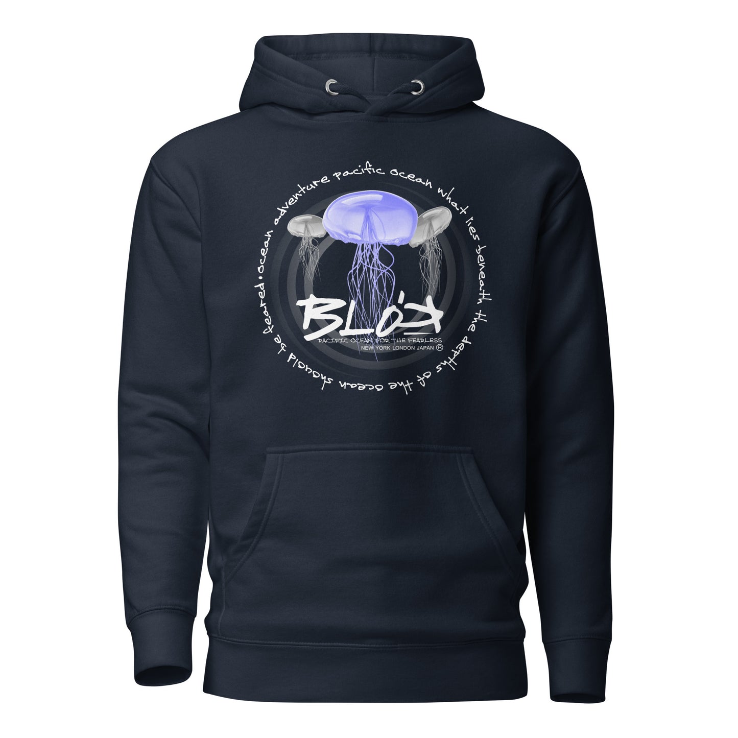 Jellyfish - Front Print with White Logo - Women's Hoodie