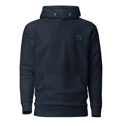 Original Logo - in Green Embroidery - Women's Hoodie