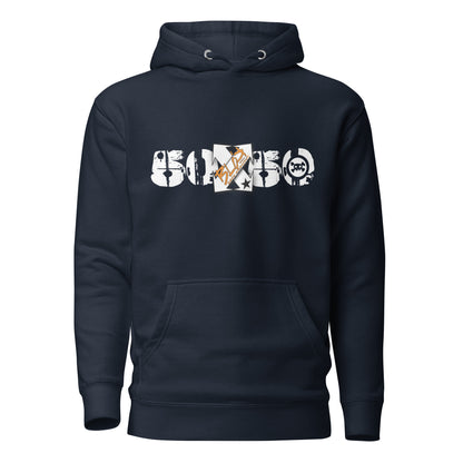 50/50 - Front Print in White & Orange - Women's Hoodie