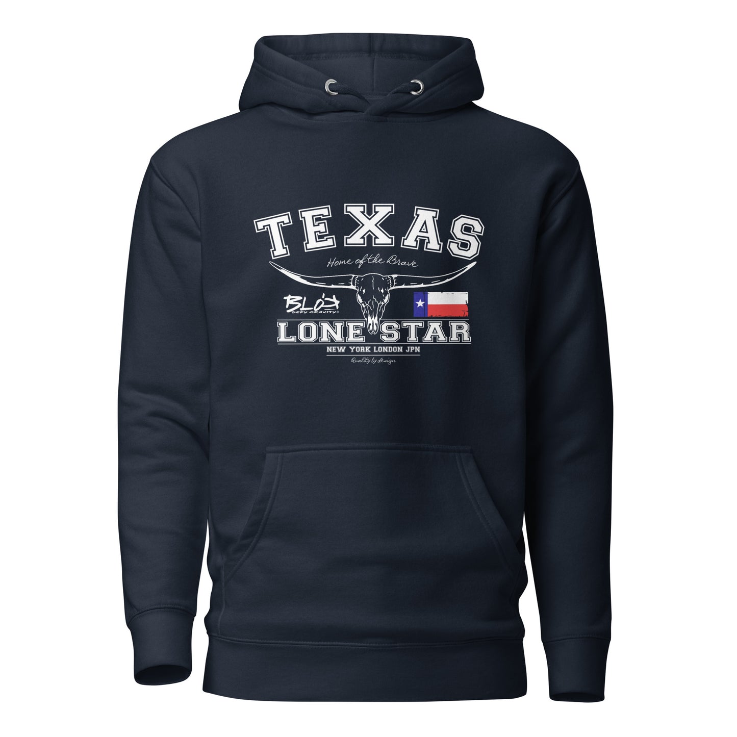 BLOK Texas - White Front Graphic Print Women's Hoodie