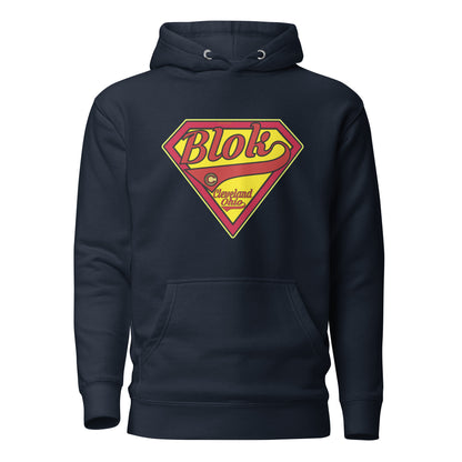 BLOK Shield - Red & Yellow Front Graphic Print Women's Hoodie