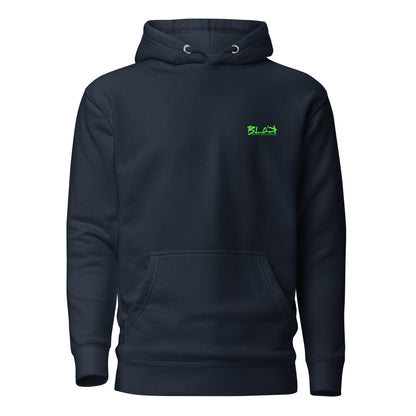 BLOK Skull - Green Back & Front Graphic Print Women's Hoodie