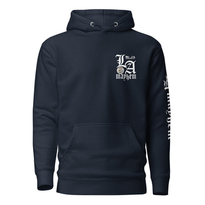 LA Mayhem - Front, Back & Arm Print in White - Women's Hoodie