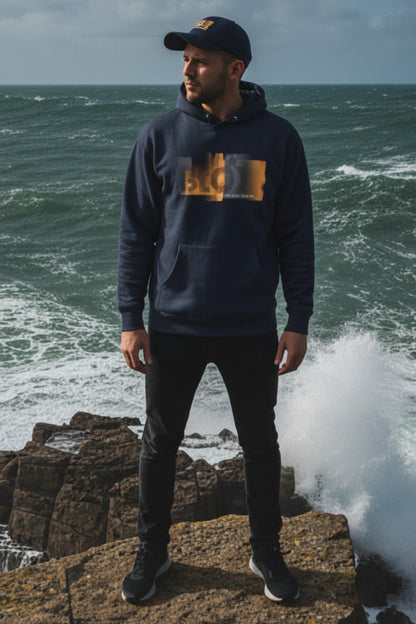 Roller - Orange Front Print - Men's Graphic Hoodie