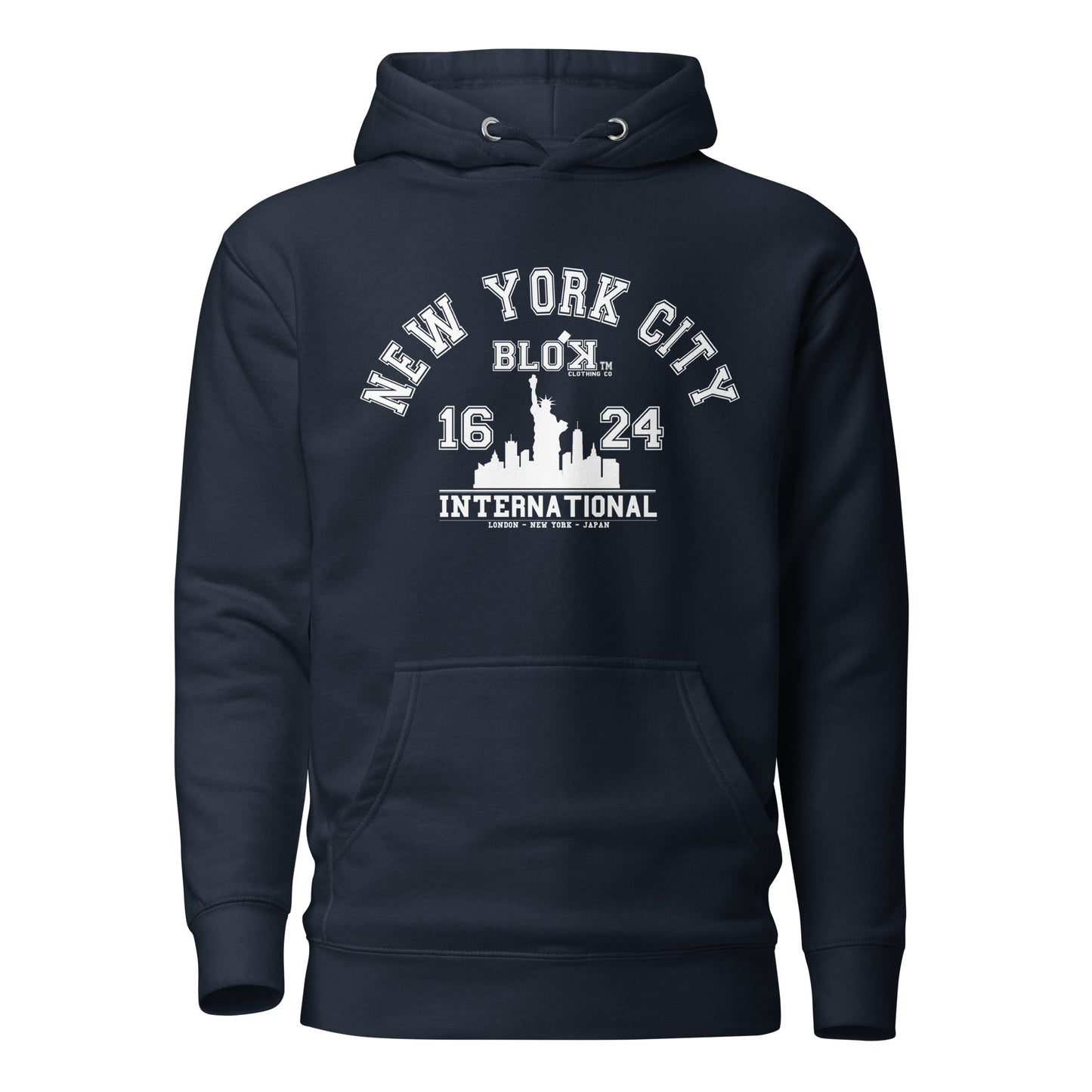 N.Y.C International - with White Print - Men's Hoodie