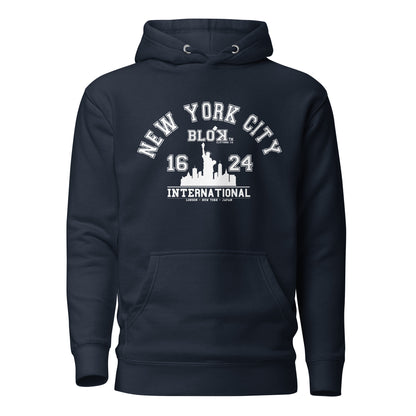 N.Y.C International - with White Print - Men's Hoodie