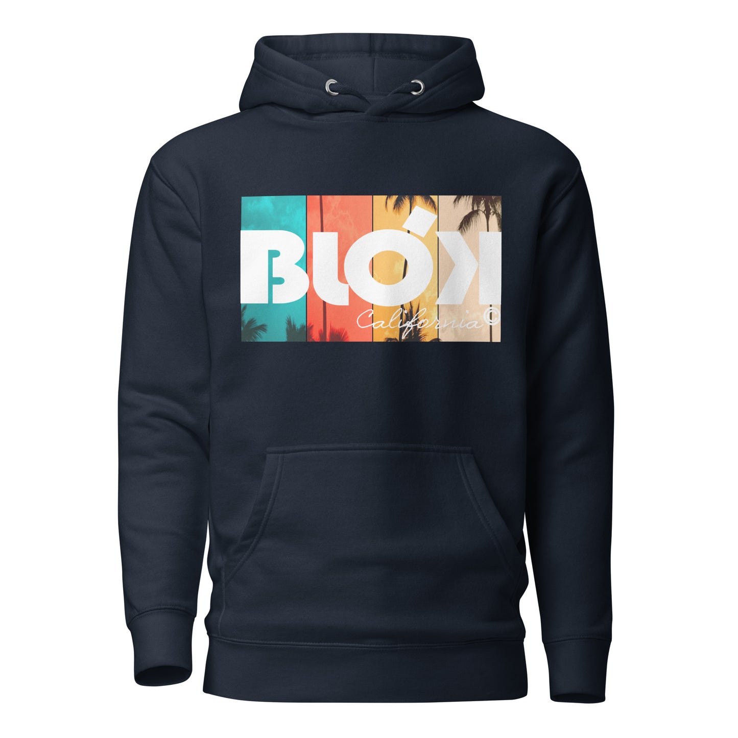 California Palm Tree - Front Print - Men's Hoodie