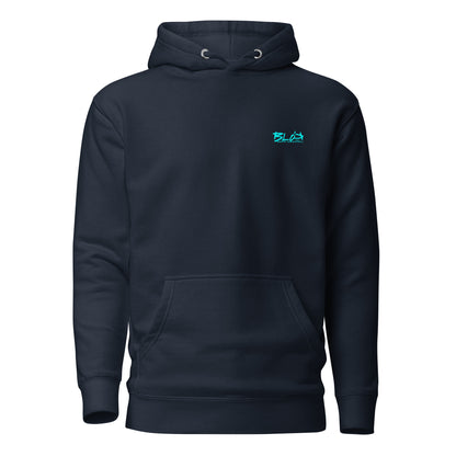 Skull - Front & Back Print - in Turquoise - Men's Hoodie